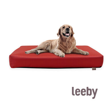 Leeby Cojín Impermeable Anti Pelos Rojo para perros
